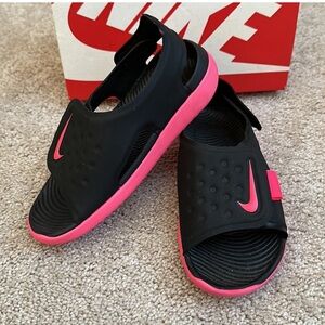 NIKE Kids Sunray Sandal Size 12c - Black & Pink - NWT